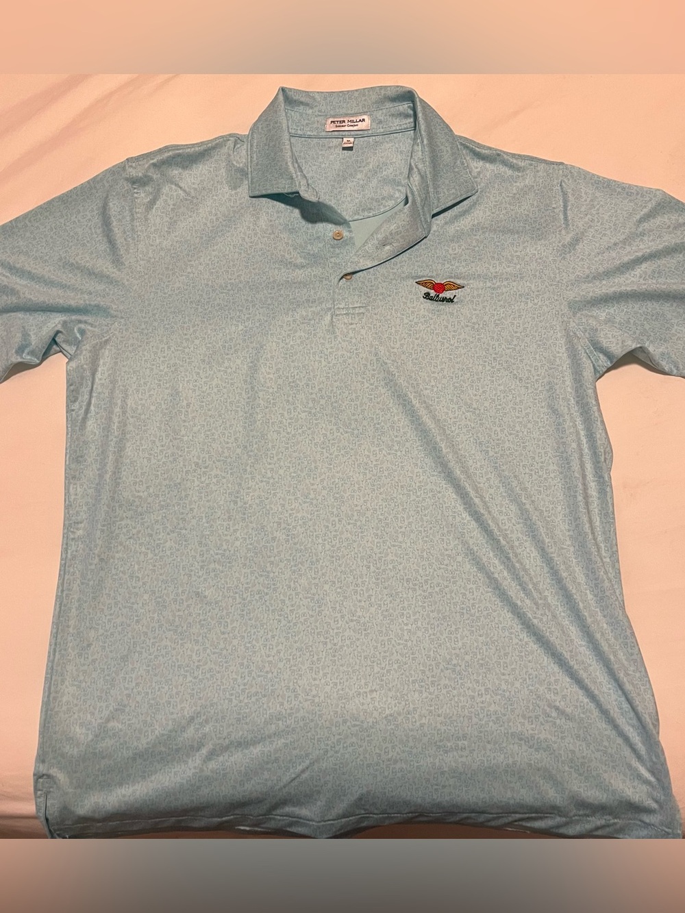 Peter Millar Light Blue Polo Shirt M